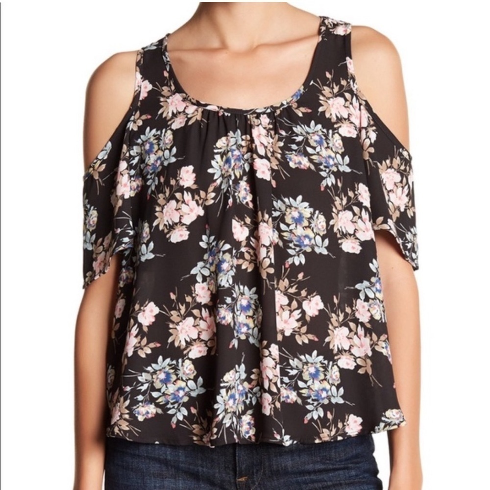 Lush Floral Blouse Top L Spring Office Business - Picture 2 of 7
